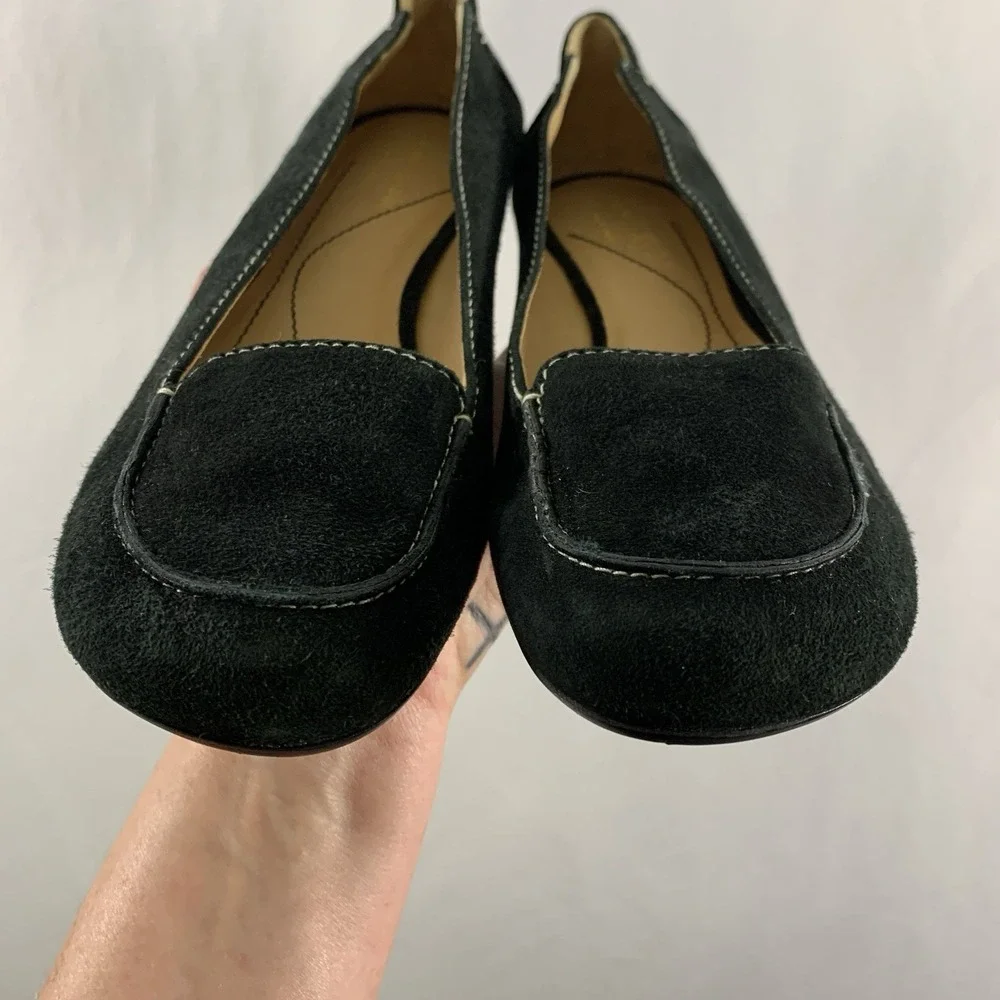 Kate Spade Womens Suede Loafers Smoking Flats Sz 7 Old Money Parisian Minimalist